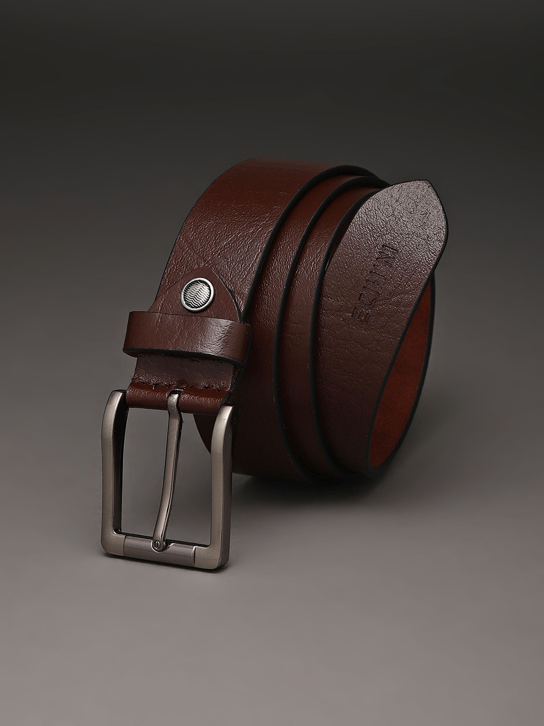 IN.HIDE Men Textured Leather Belt