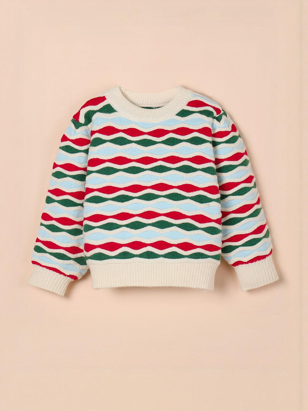 Hopscotch Girls BLENDED Striped Sweaters