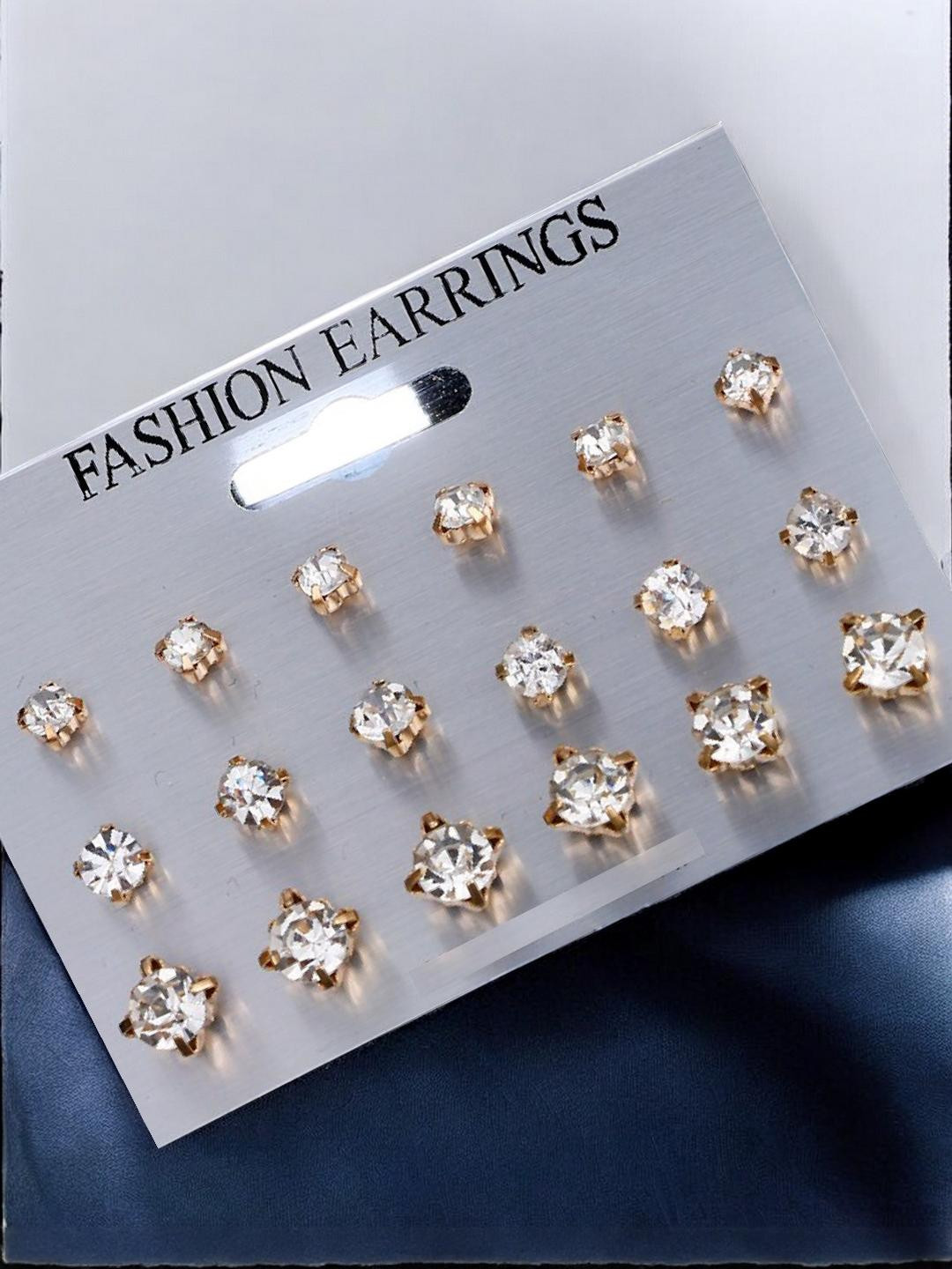 DressBerry Women Metal Cubic Zirconia Contemporary Earrings