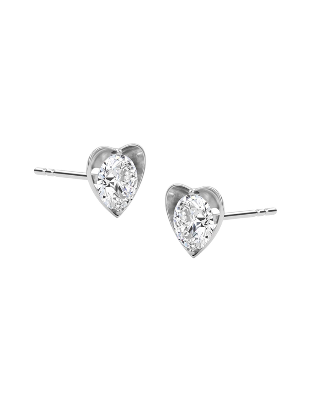 SHINE ETERNAL 14 Kt White Gold Lab Grown Diamond Amora Earrings