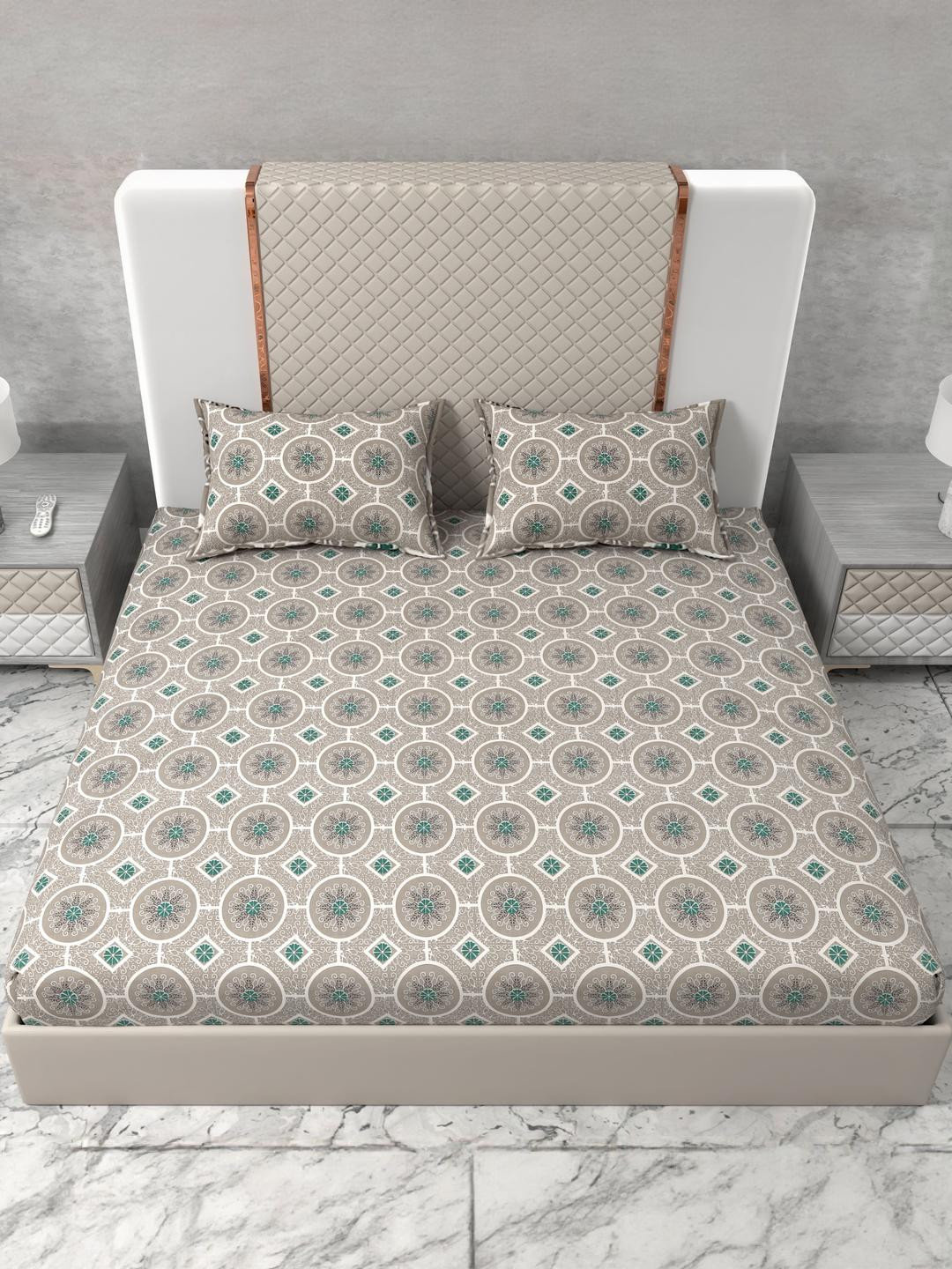 Wings Star Multi Floral Cotton Super King Bedsheets