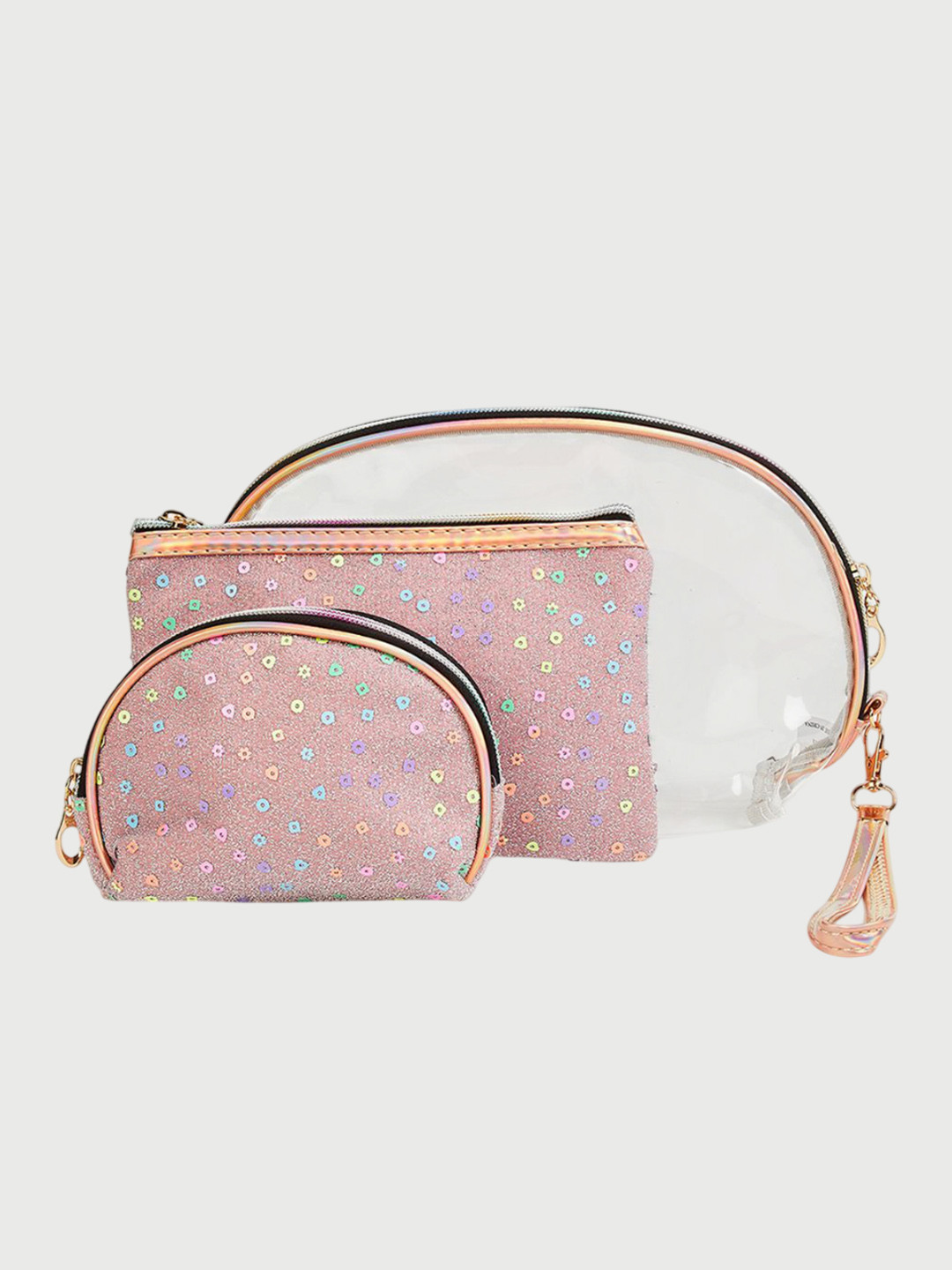 max Set Of 3 Textured Pouches