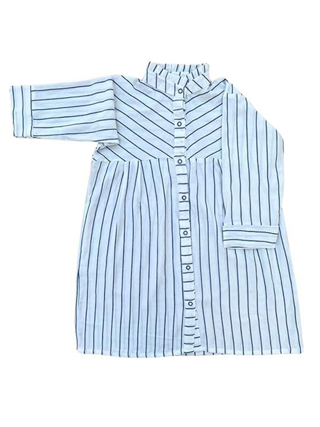 BORN TO BUY Girls Striped Cotton Shirt Style Top