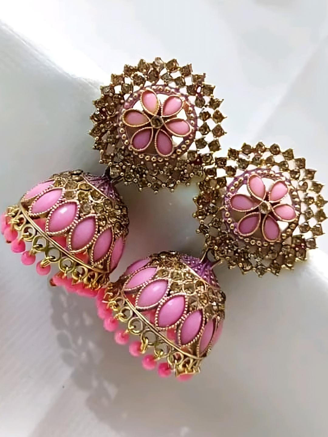 Grace Collections Women Pink Scarlet Diva Earrings