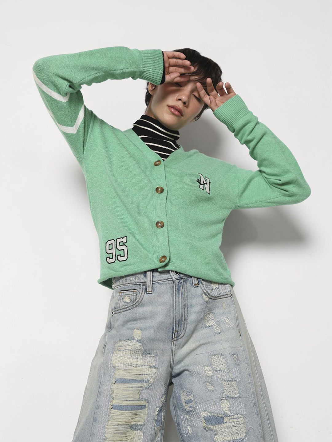 ONLY Typography Cardigan Sweater