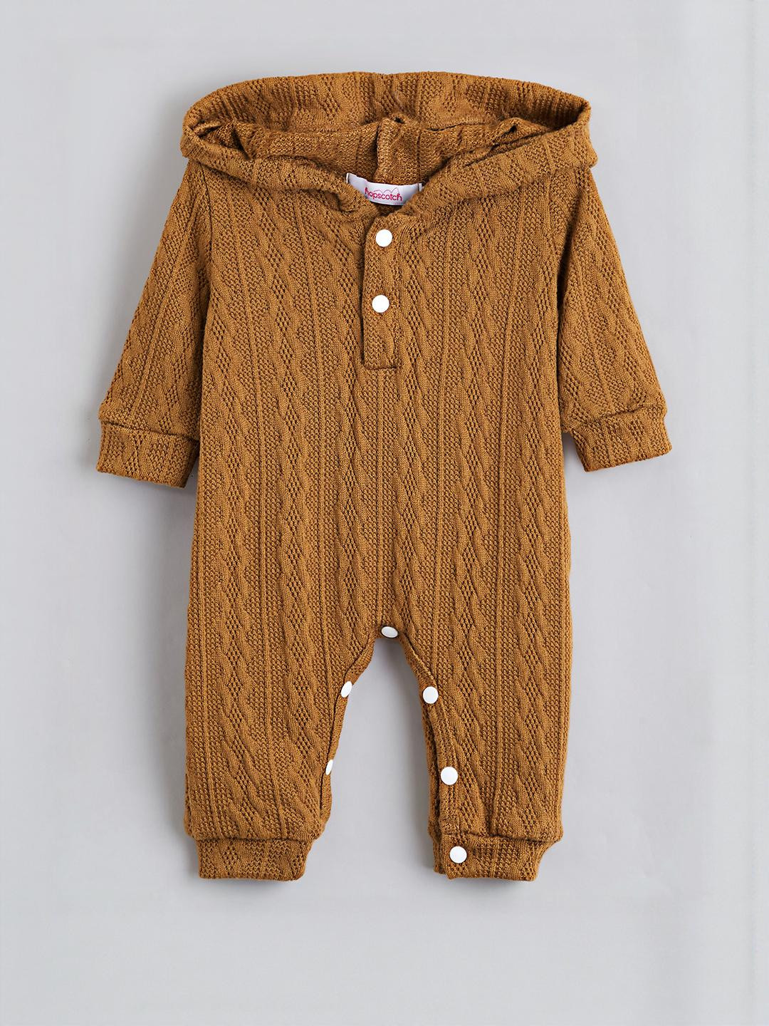 Hopscotch Unisex Solid Textured Bodysuit