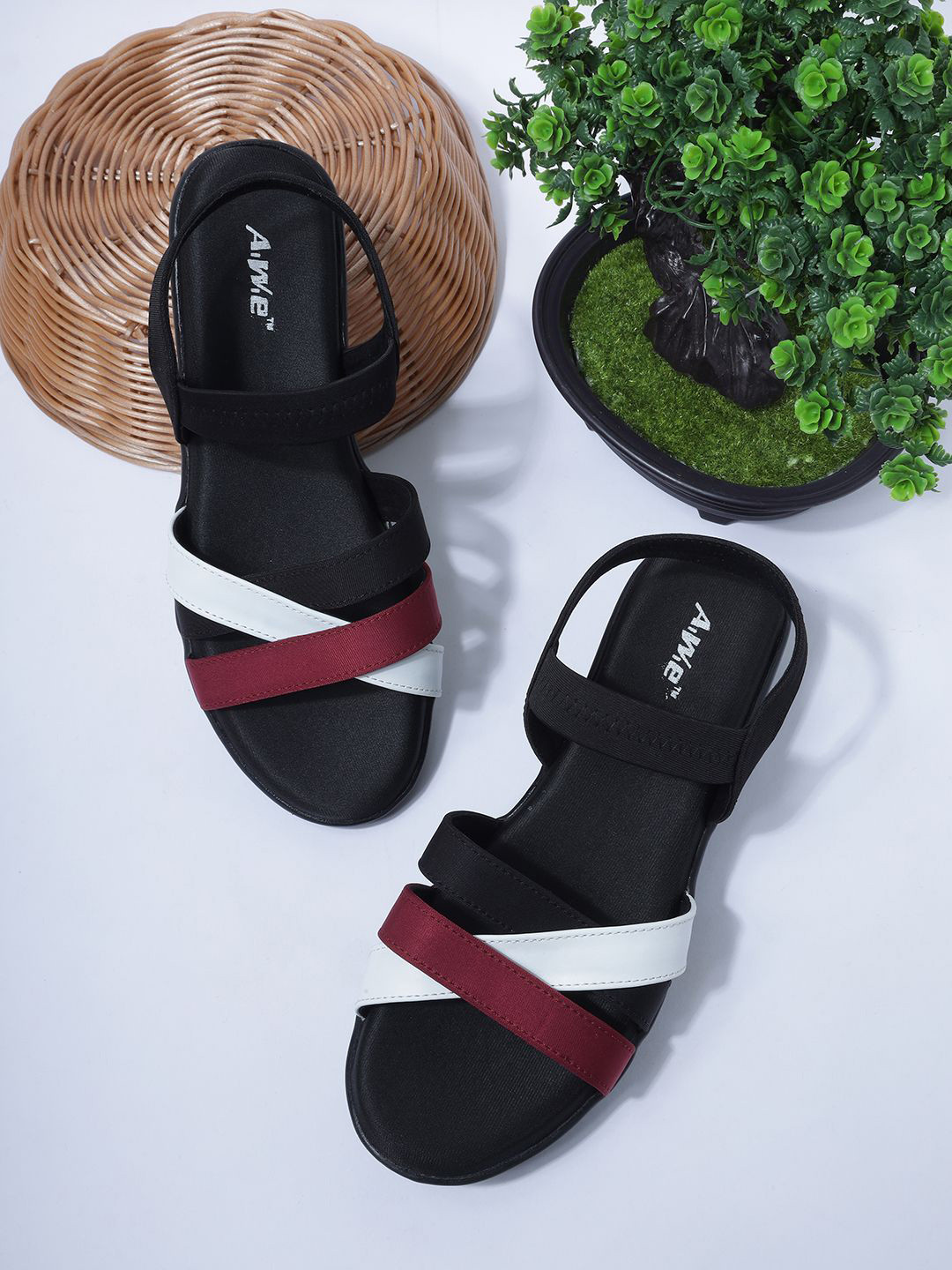 AIWIE Women Multi-Strap Casual Wedge Heel Sandals