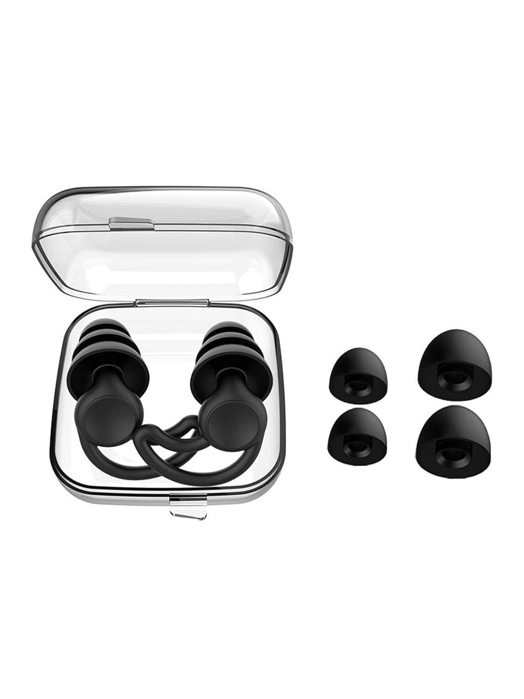 AUGEN Set Of 2 Noise Canceling, Reusable Silicone Earplugs For Hearing Protection