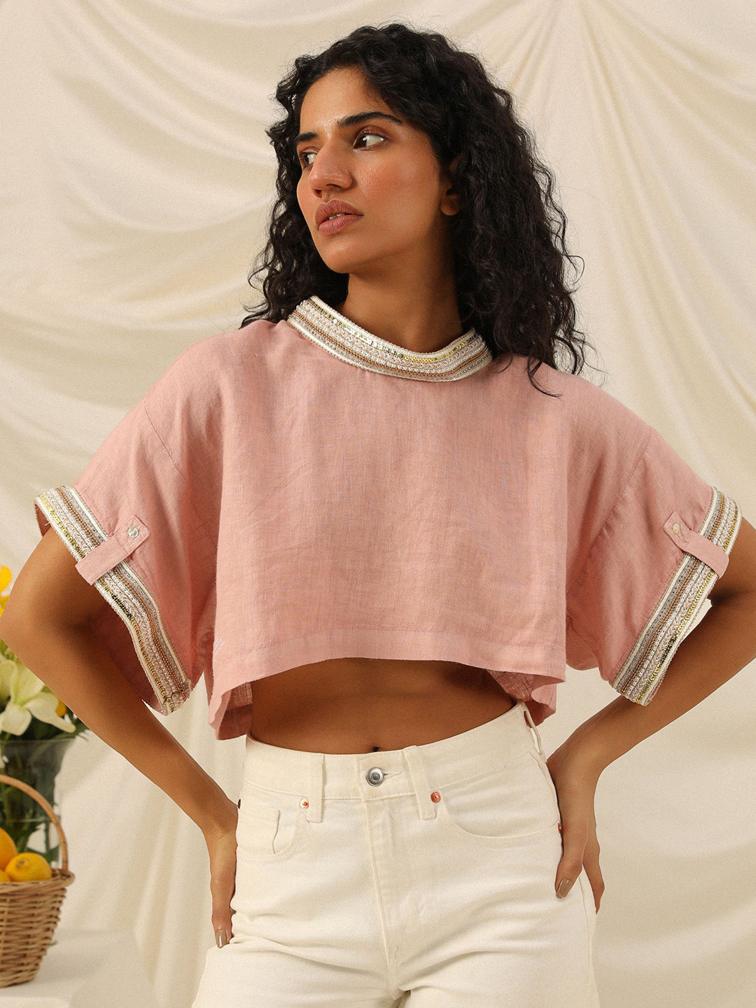 PRIMAL GRAY Women Oversize Crop Top
