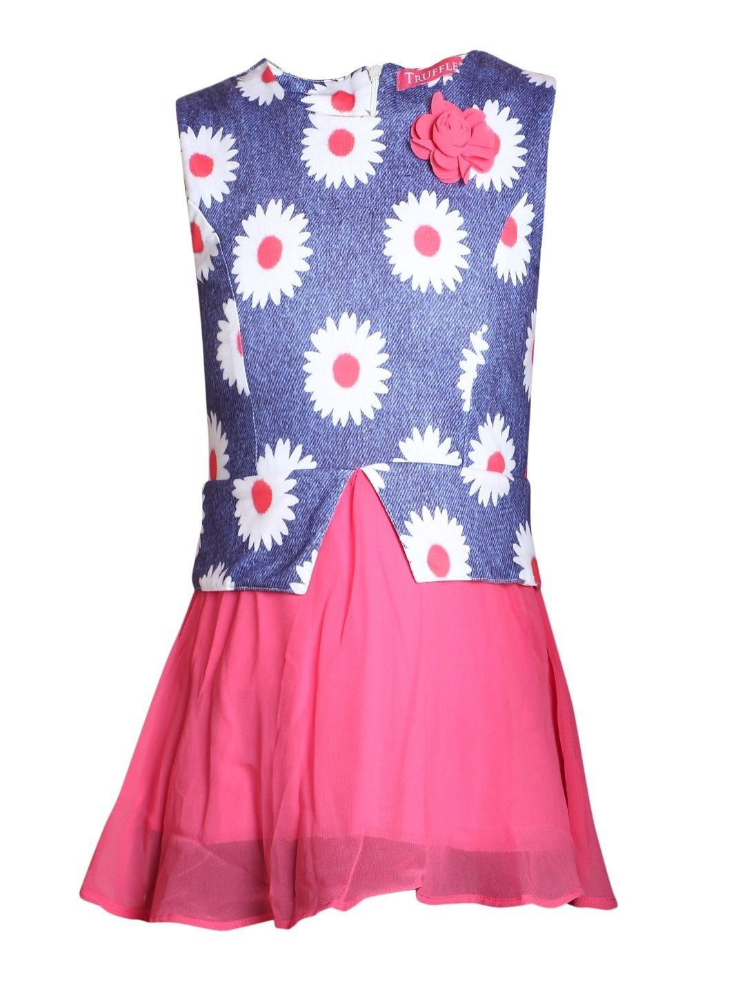 TRUFFLES Girls Floral Printed Chiffon Top