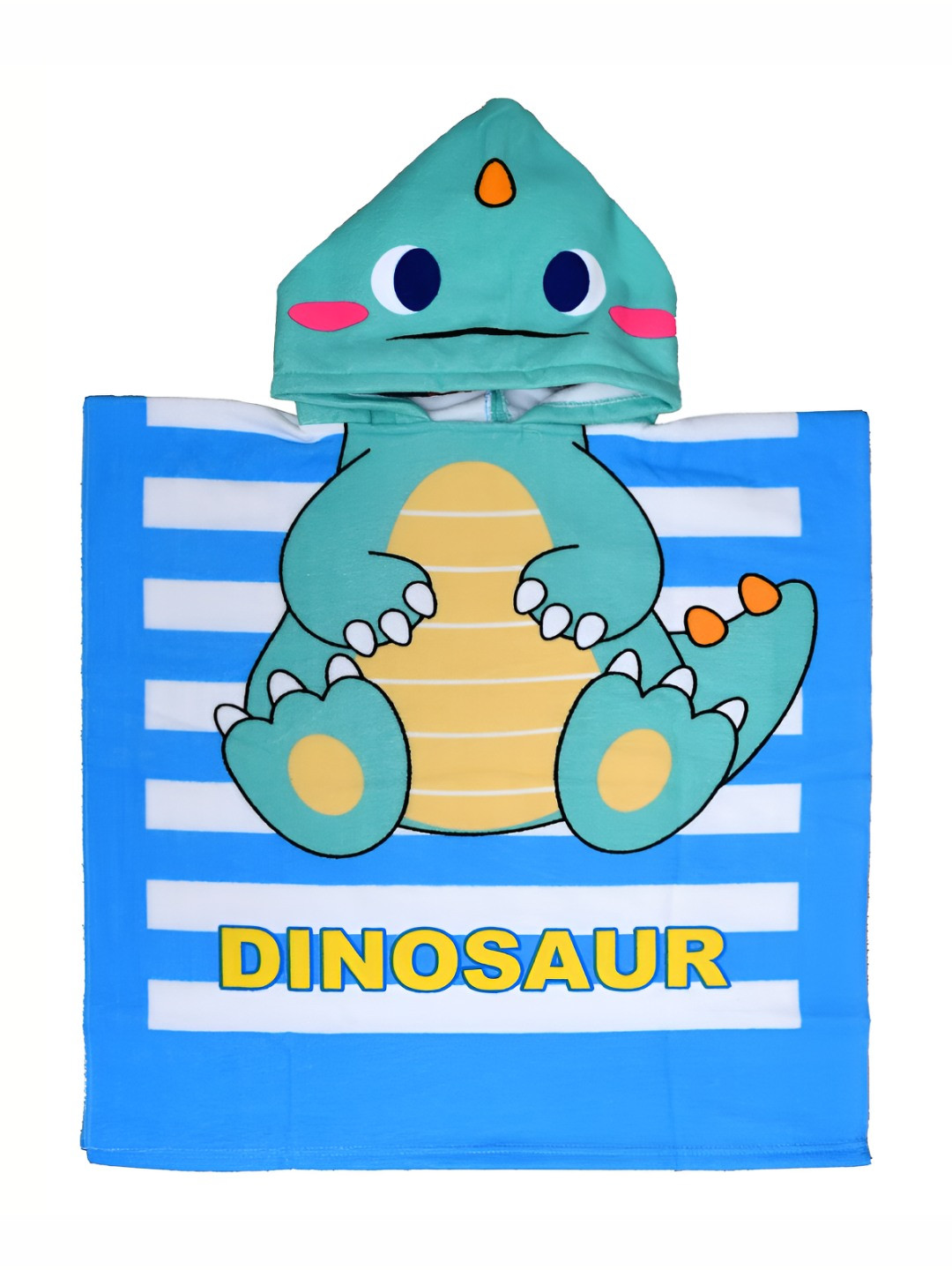 Cortina Unisex Blue & White 400 GSM Hooded Full Sleeves Bath Robe