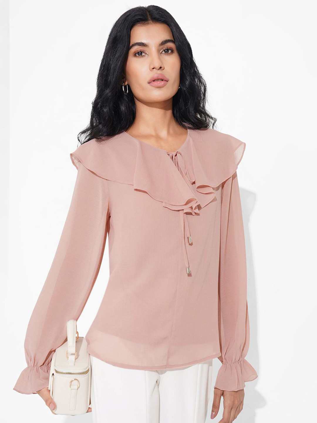 Annabelle by Pantaloons Women Ruffled Top with Camisole