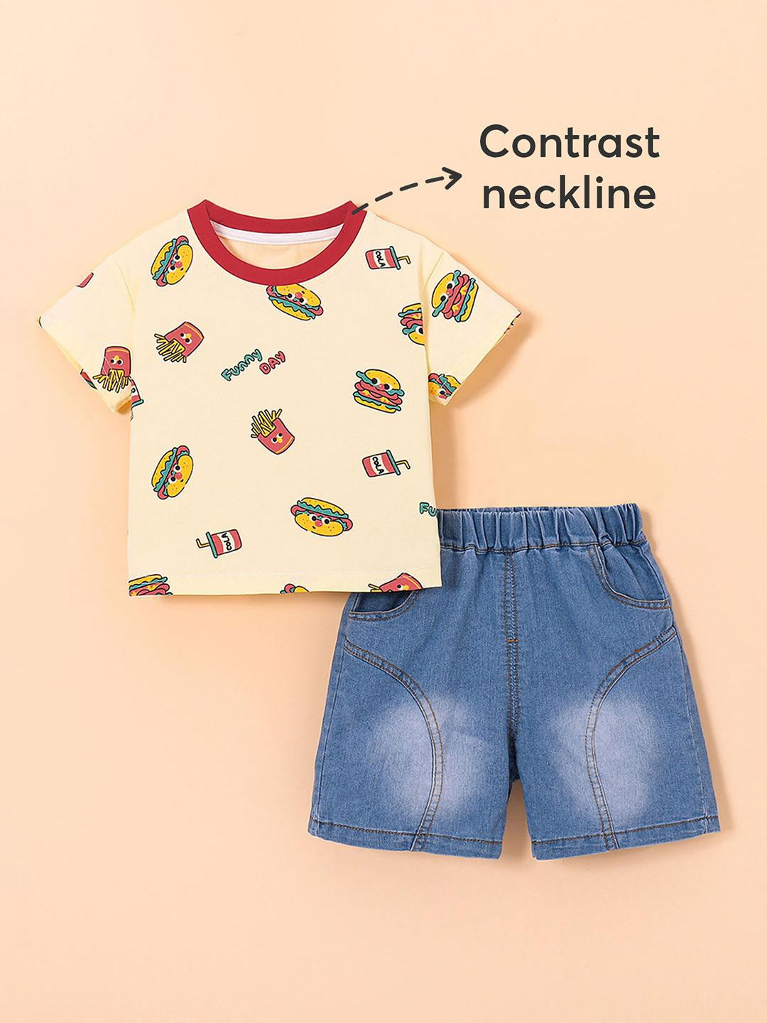 Hopscotch Boys Beige   Clothing Set