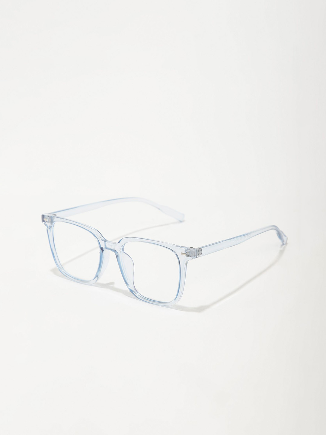 LULU & SKY Women Clear Lens & Blue Square Sunglasses