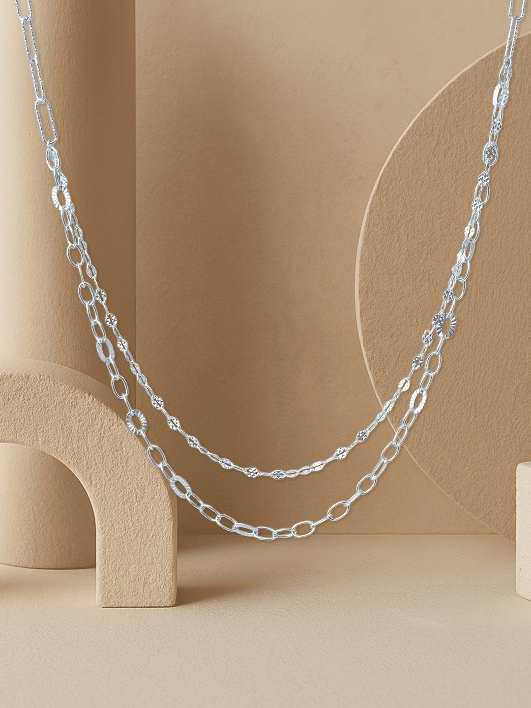 TVISVA JEWELS Sterling Silver Rhodium-Plated Minimal Chain