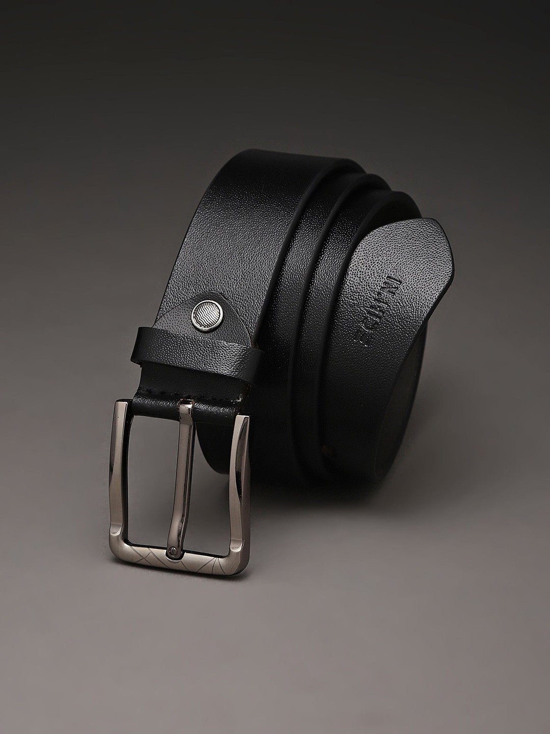IN.HIDE Men Textured Leather Formal Belt