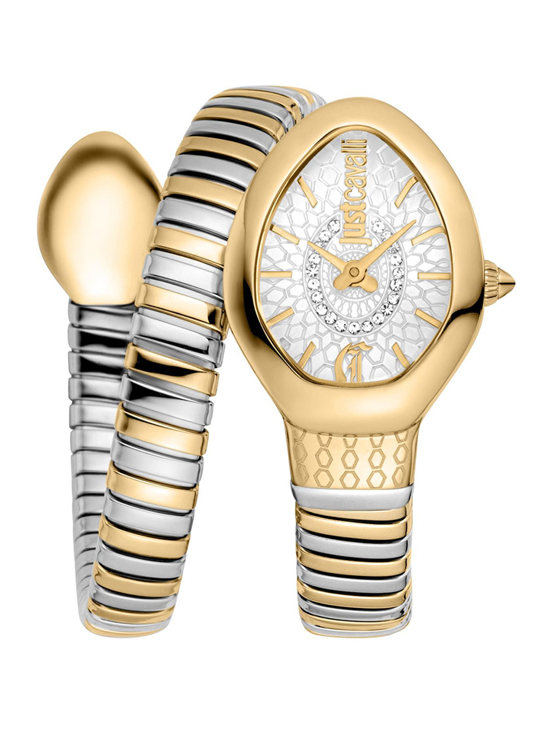 Just Cavalli Eclisse Women Embellished Dial & Serpentine Strap Analogue Watch JC1L371M0055