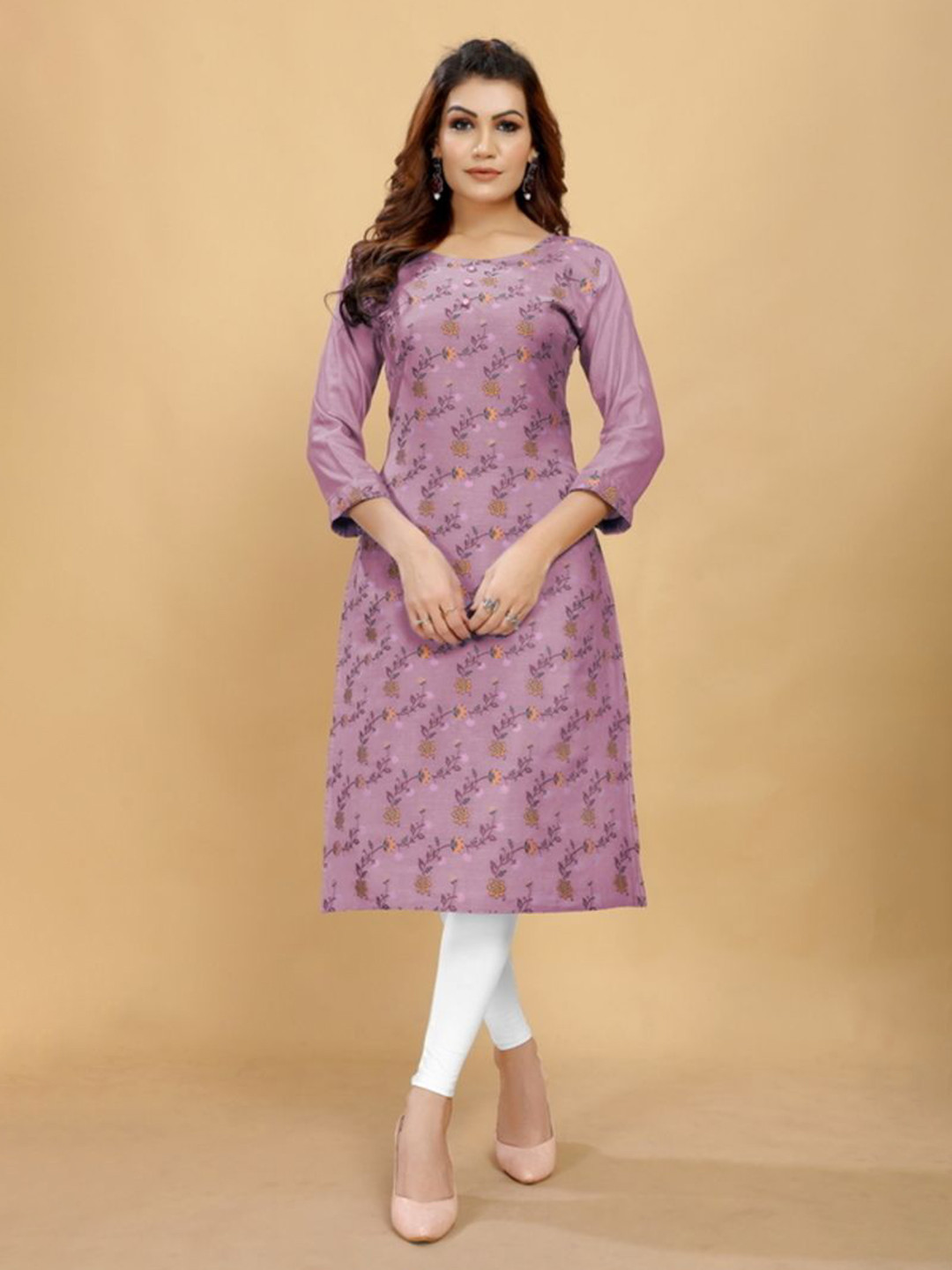 TRENDING KART Women Floral Printed Straight Kurta