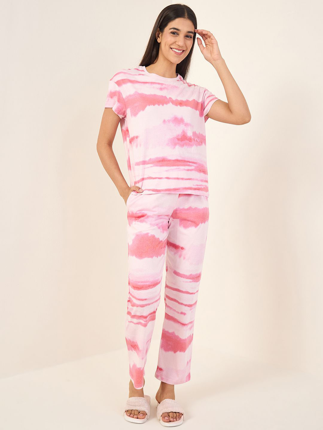 Sweet Dreams Women Printed Pure Cotton Night suit