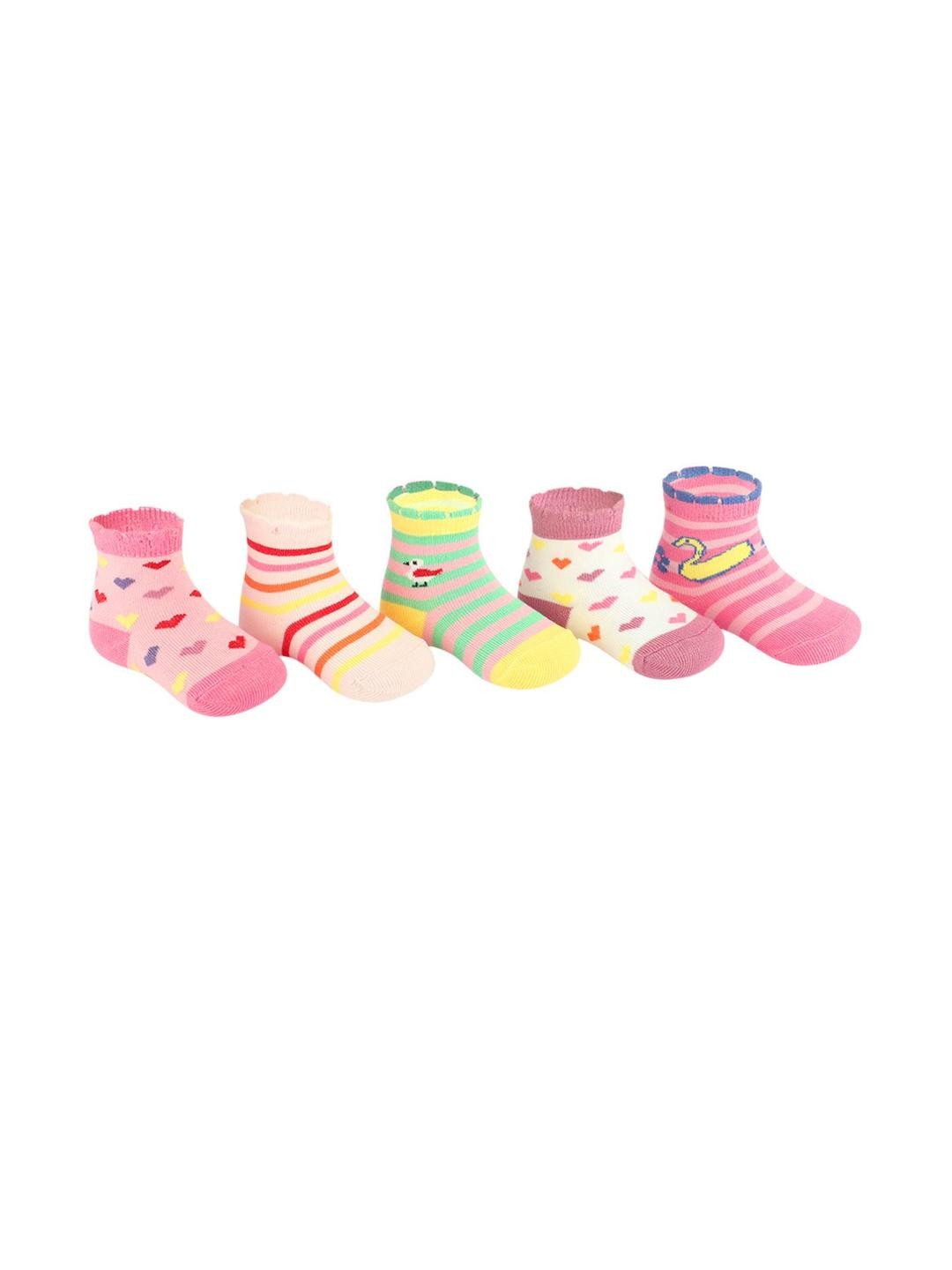 PRIMESOX MOVE ON Girls Pack Of 5 Assorted Above Ankle Socks