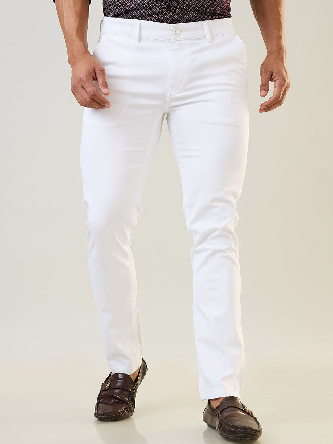 TIM PARIS Men Slim Fit Chino Trousers