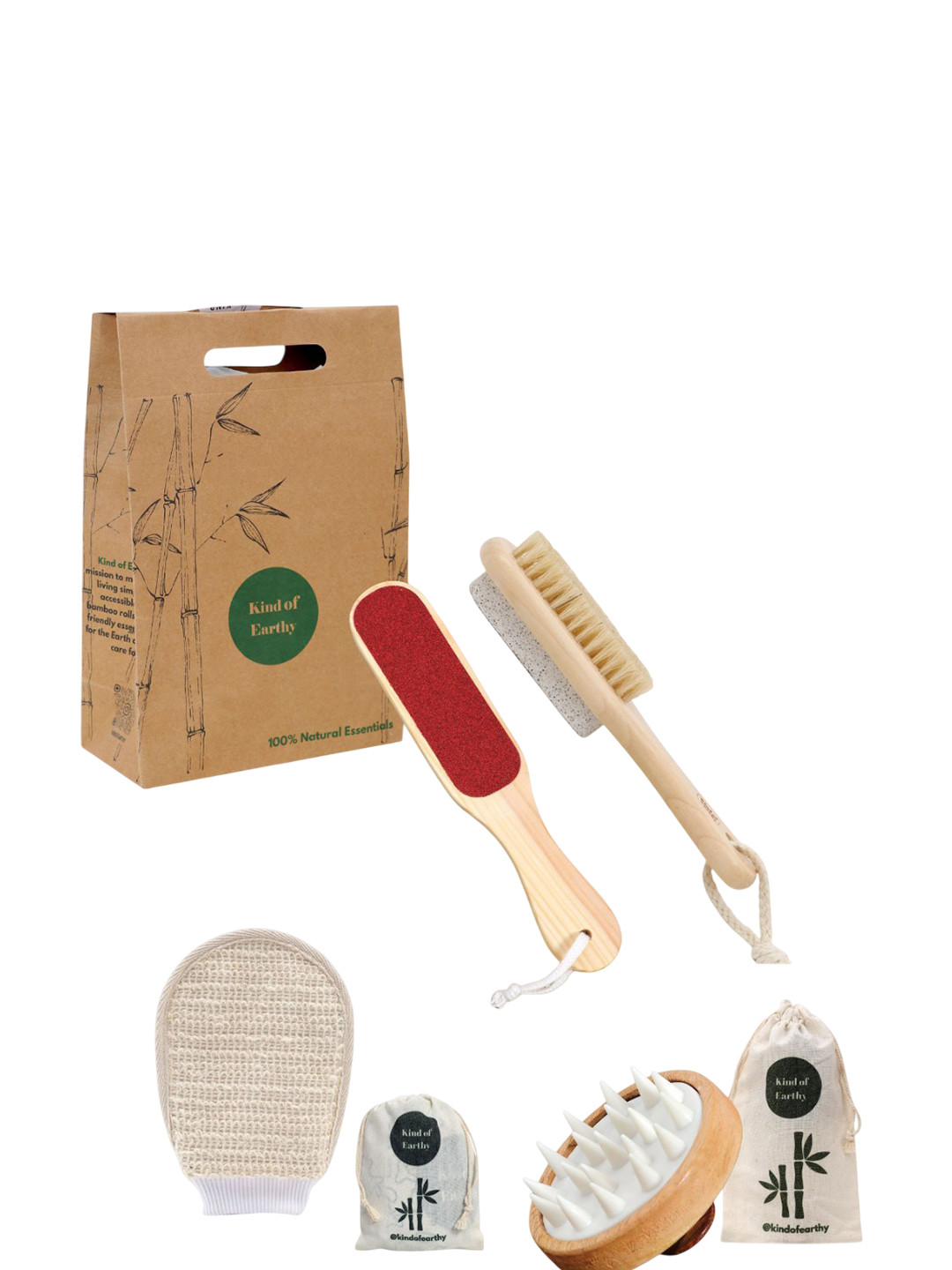 Kind of Earthy Set Of 4 Natural Body Exfoliation Kit