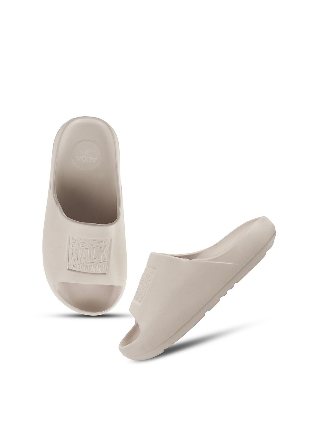 Adda Self Design Cushioned Footbed Sliders