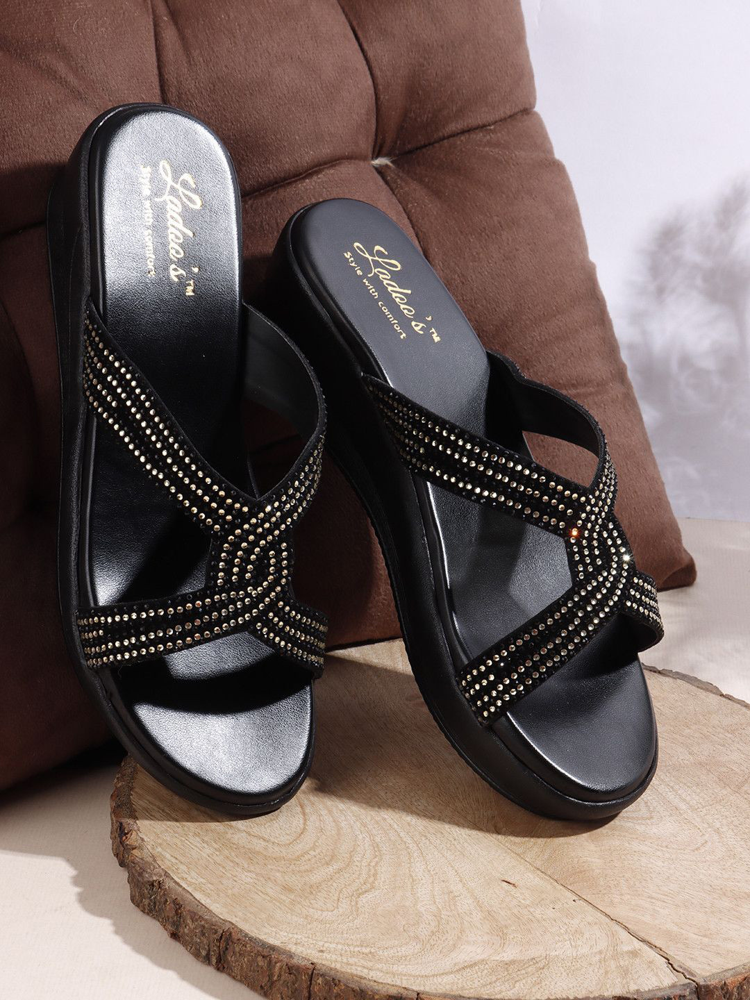 LADOO'S Women Embellished Sandals