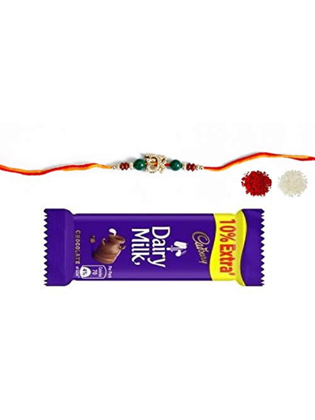 VR Creatives Thread Rakhi For Brother With 12g Chocolate