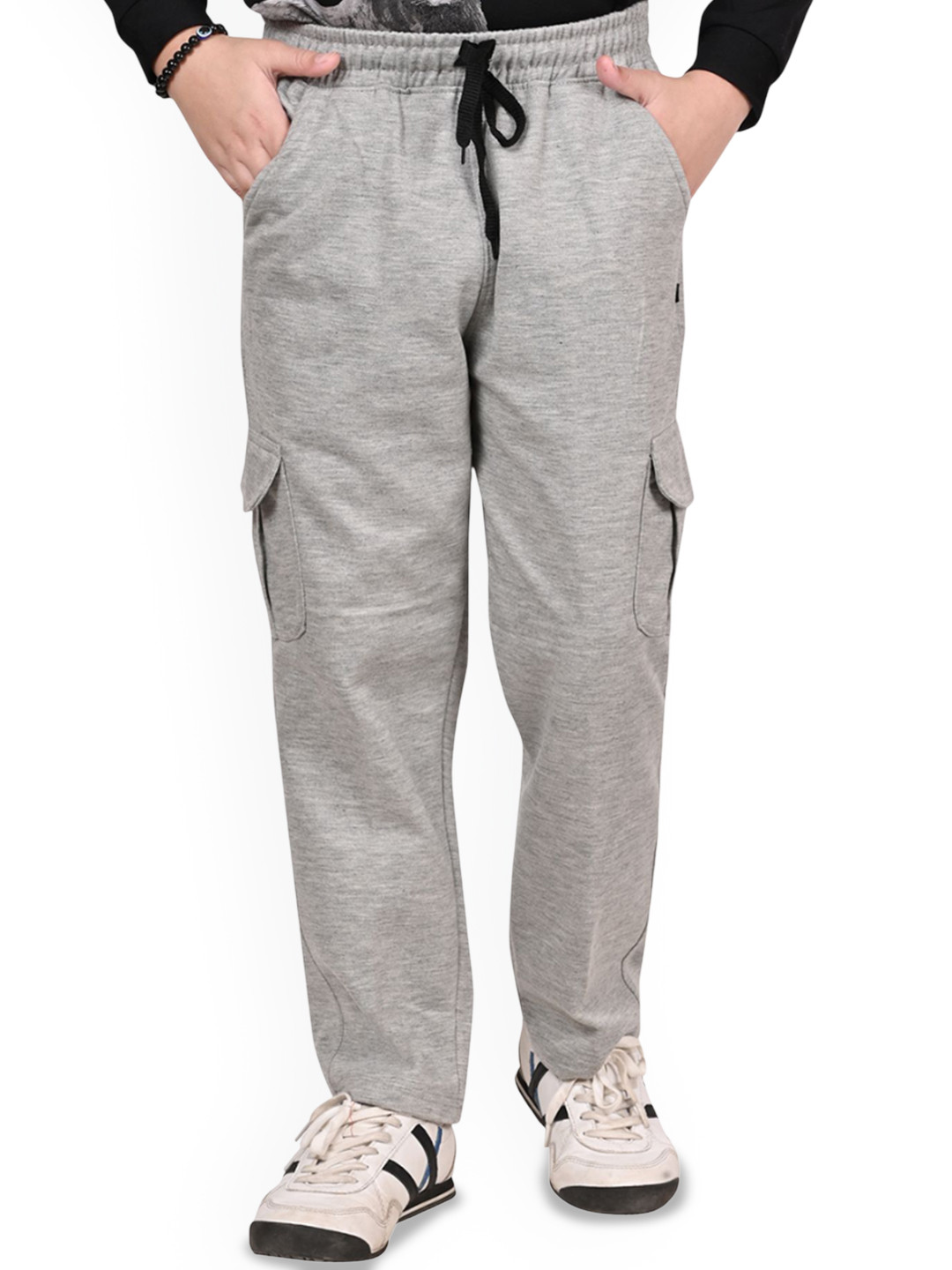 BAESD Boys Solid Fleece Warm Cargo Style Lower Track Pant