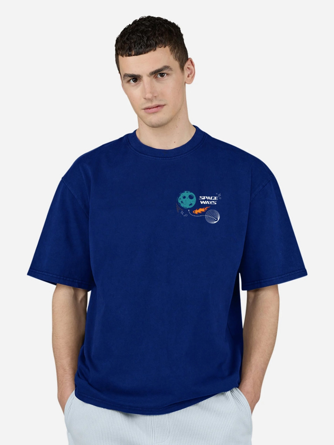 MISCHIEF MONKEY Men Graphic Printed Round Neck Pure Cotton Relaxed Fit T-shirt