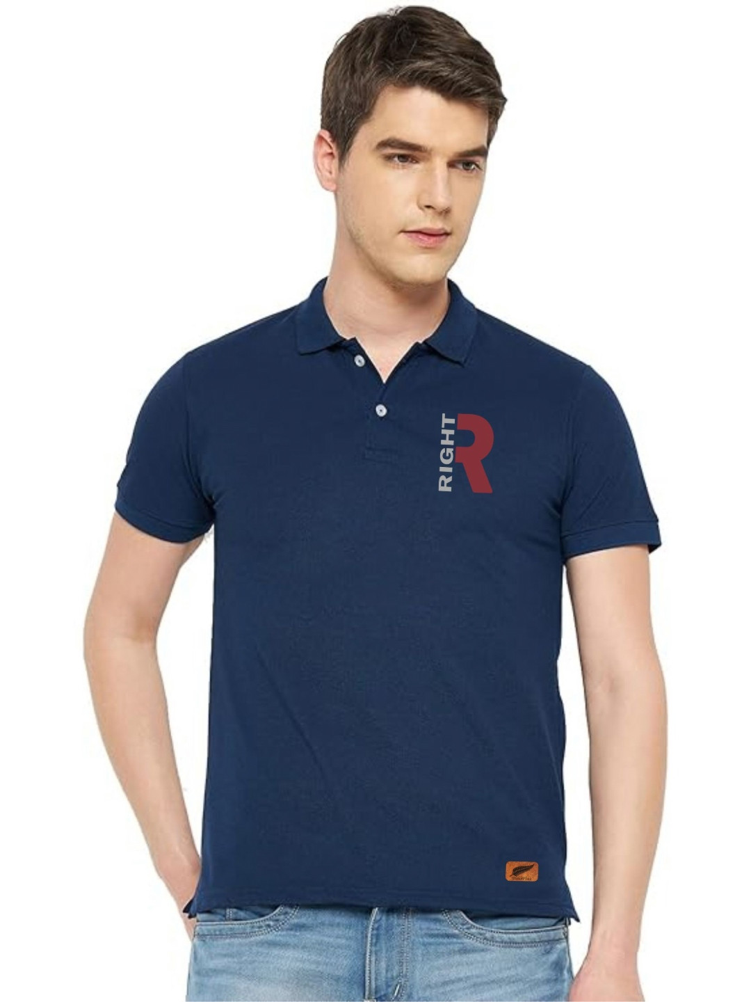John Peters Men Dri-FIT Typography Printed Polo Collar T-shirt