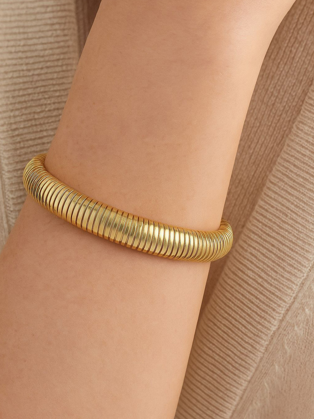 ZEVORA Viper Luxe Coil 18k Gold Plated Bracelet