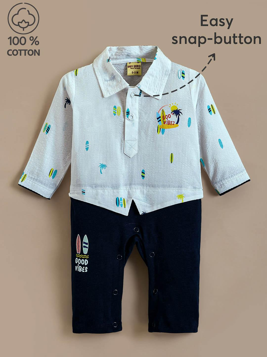 Hopscotch Beach Vibes Cotton Romper