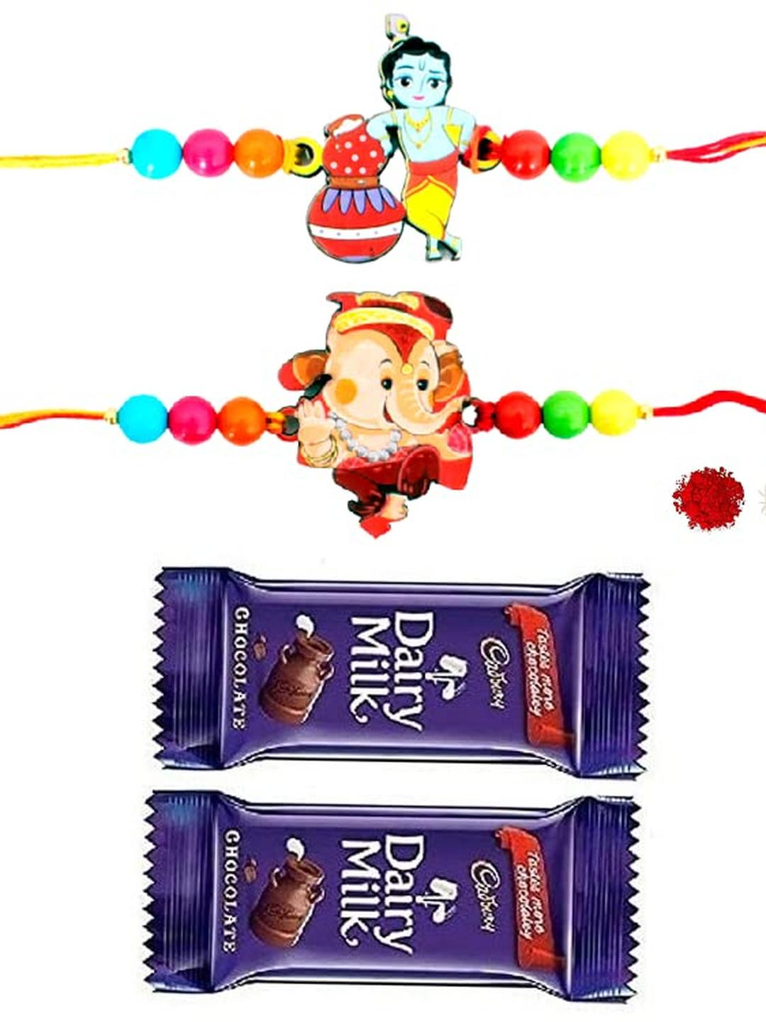 VR Creatives Set Of 4 Rakhi Gift Set