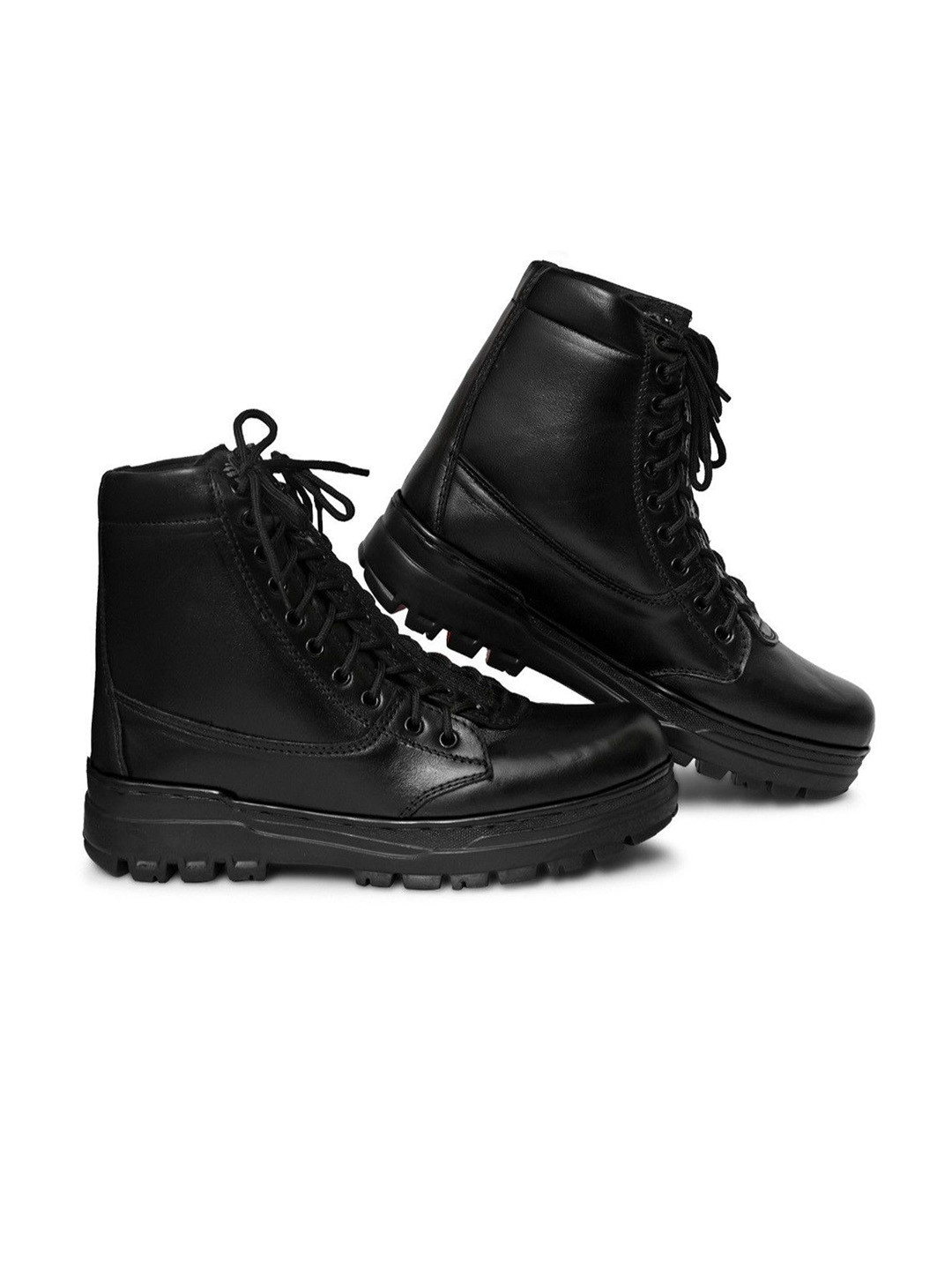 OMEE GOLD Middle Chain Combat Genuine Leather Military Men's Boots for Men