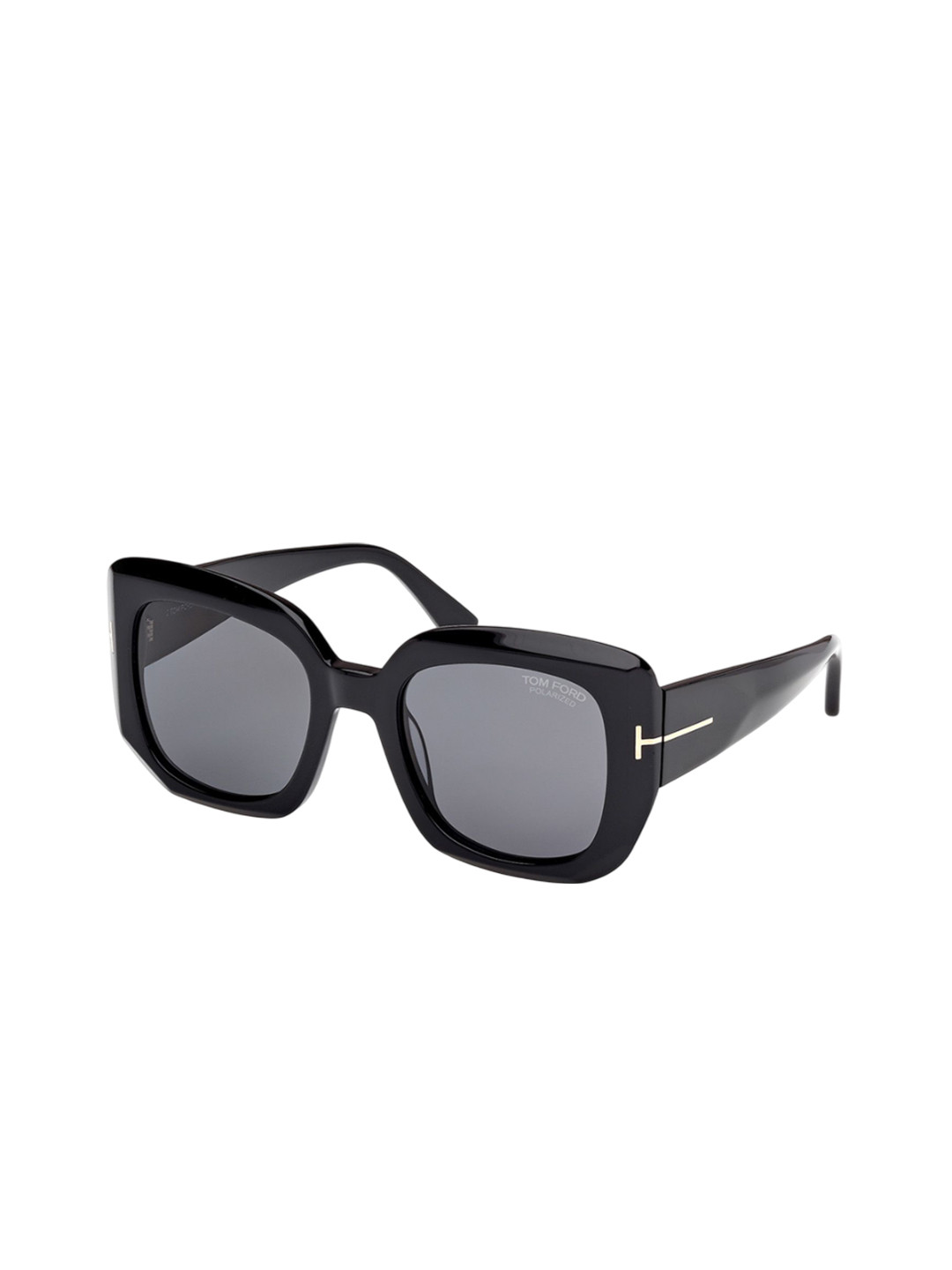 Tom Ford Women Grey Lens & Black Square Sunglasses FT1220 52 01D
