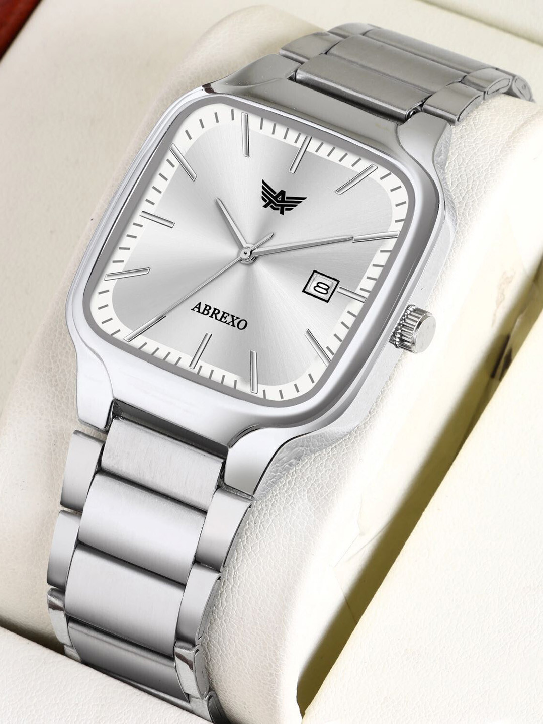 Abrexo Men Dial & Bracelet Style Straps Analogue Watches Abx8879-SL Square Watch +C2 Combo