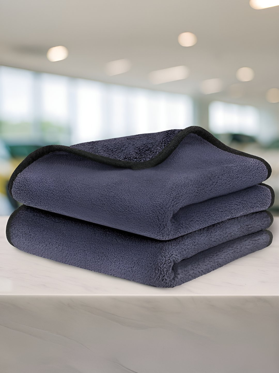 Story@home 500 GSM Grey Solid Pack of 2 Microfiber Cleaning Cloth