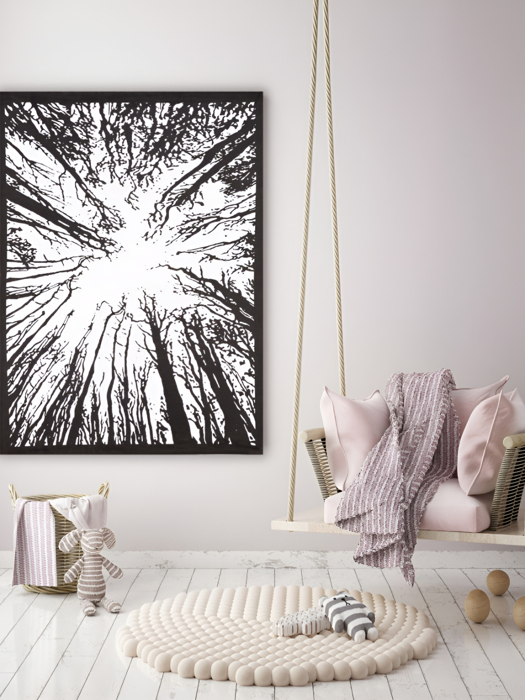 HANDICRAFT PALACE Dark Forest Printed Pure Cotton Wall HangingTapestry