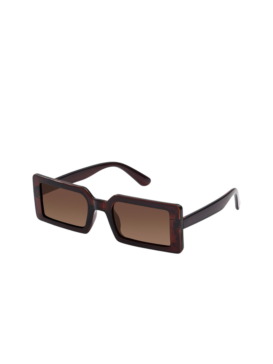 Woggles Unisex Brown Lens Rectangle Sunglasses with UV Protected Lens-PRC-56210C9