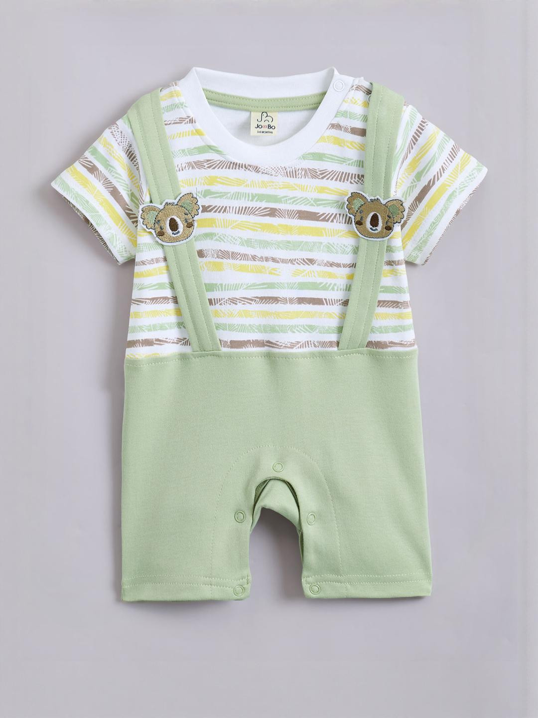 Hopscotch Boys Koala Suspenders Cotton Romper