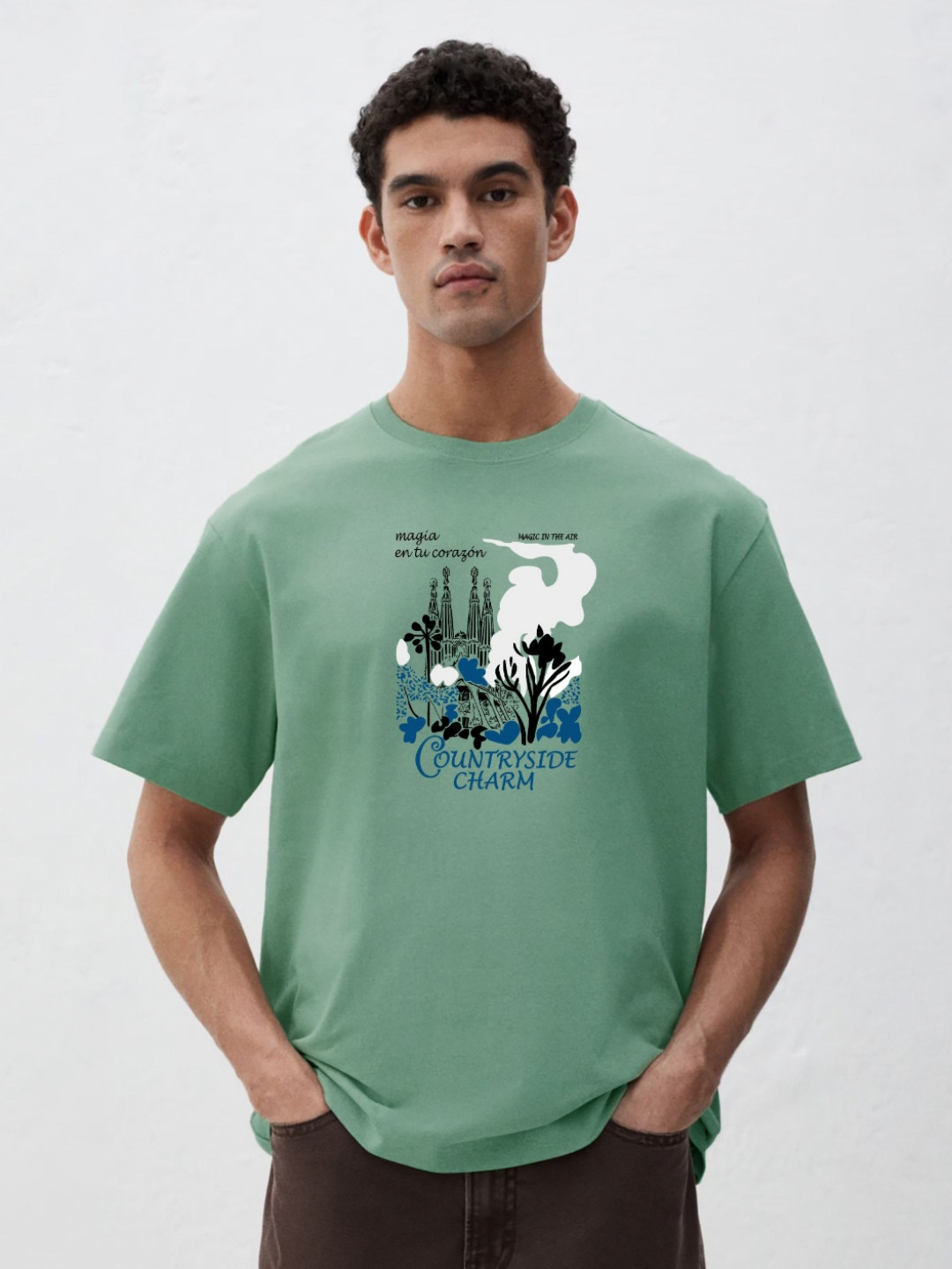 MISCHIEF MONKEY Men Graphic Printed Round Neck Pure Cotton Relaxed Fit T-shirt