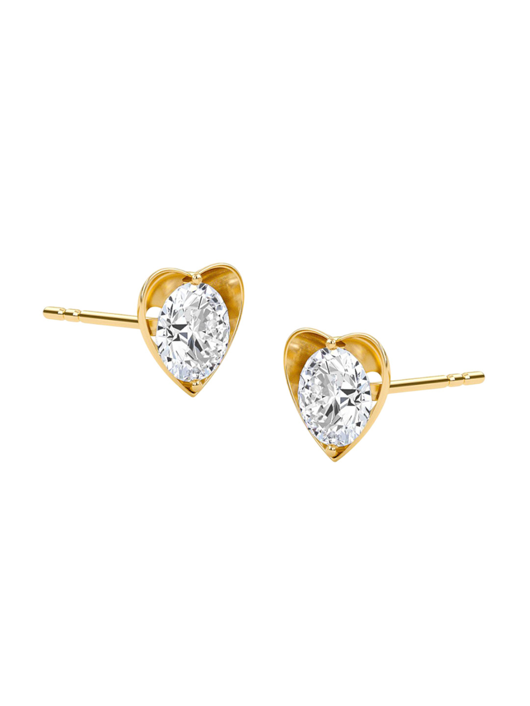 SHINE ETERNAL 18 Kt Yellow Gold Lab Grown Diamond Amora Earrings