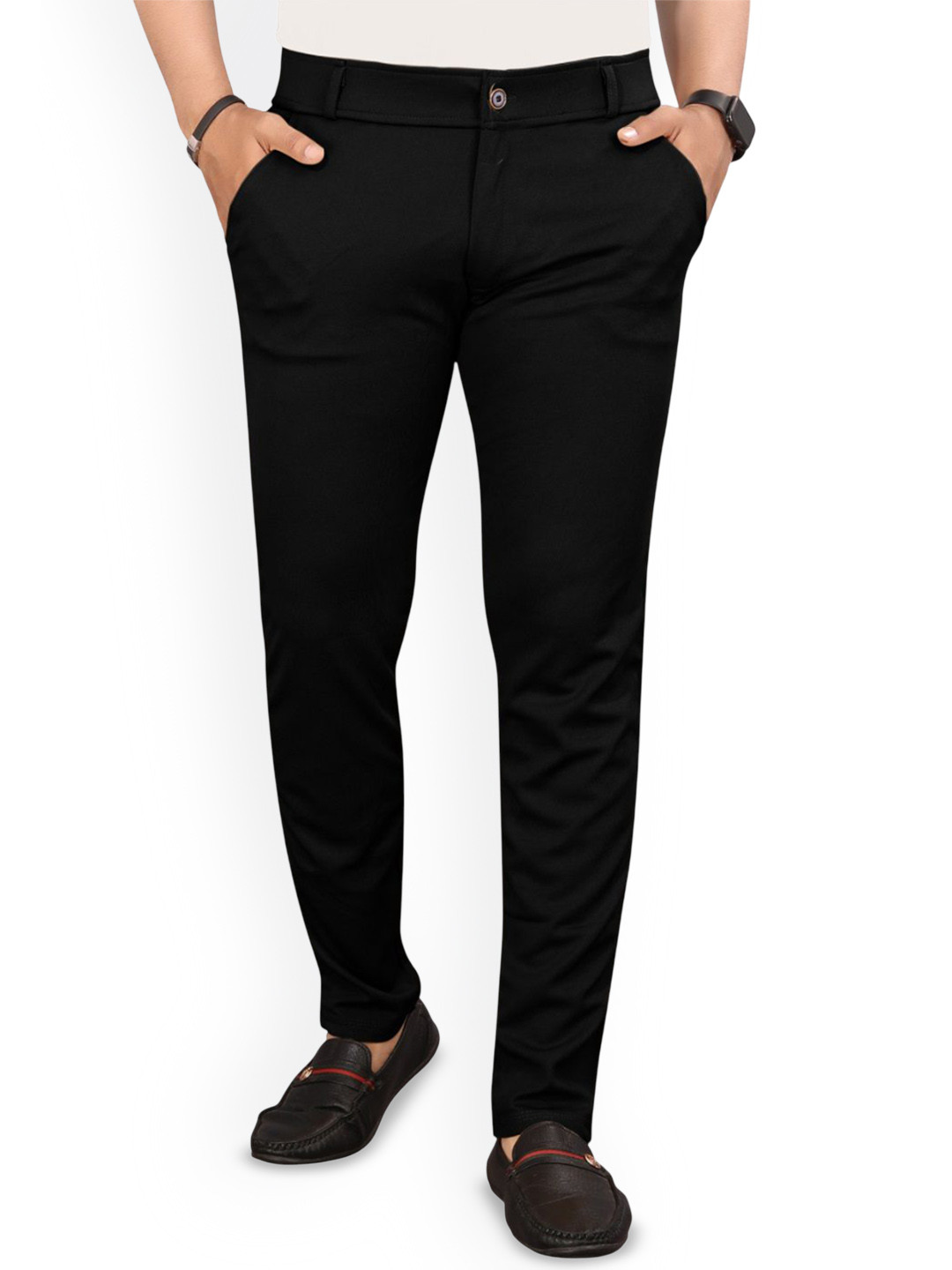 Avomoda Men Regular Fit Comfort Trousers