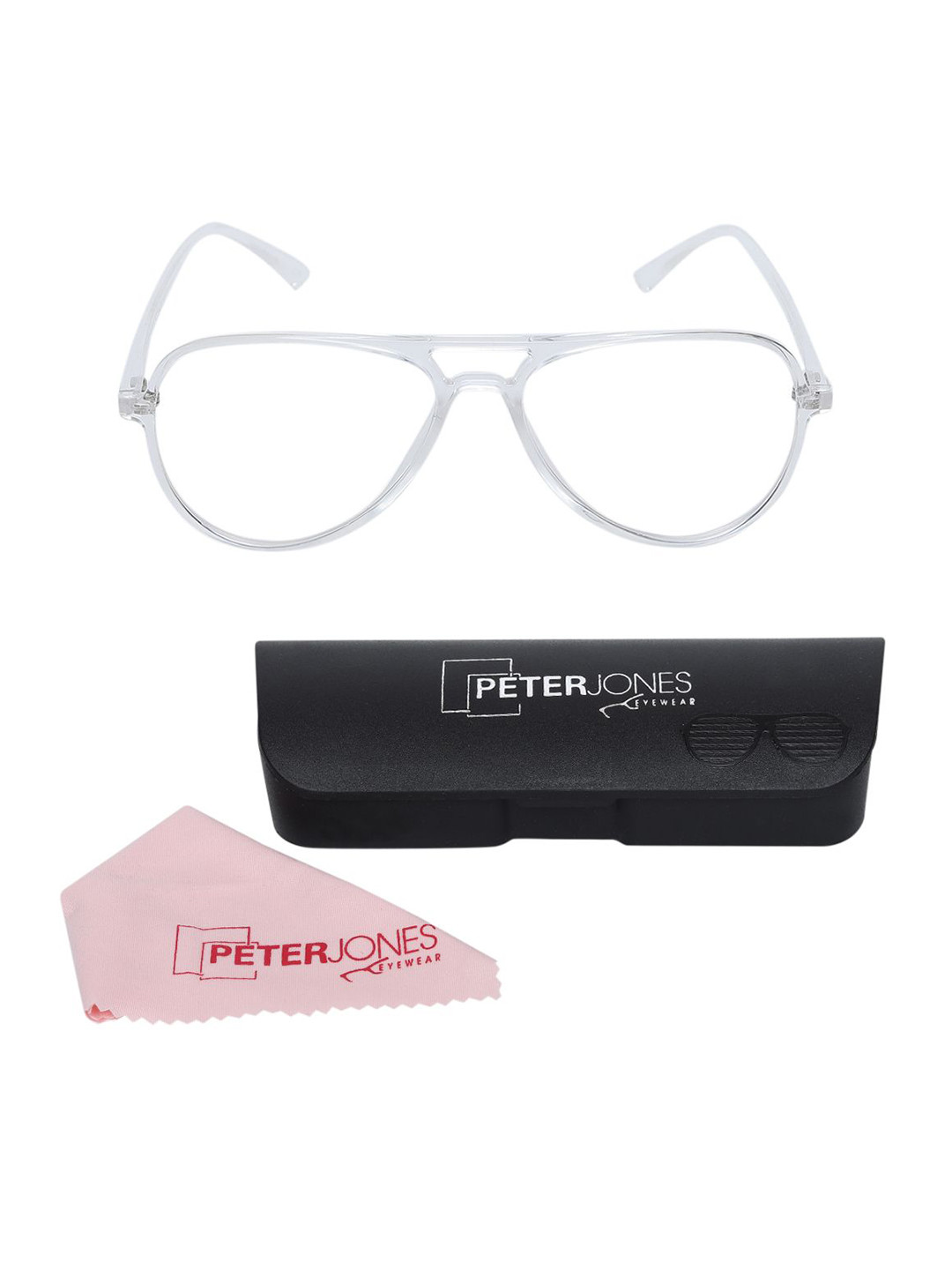 Peter Jones Eyewear Unisex Full Rim Aviator Frames Anti Glare Computer Glasses