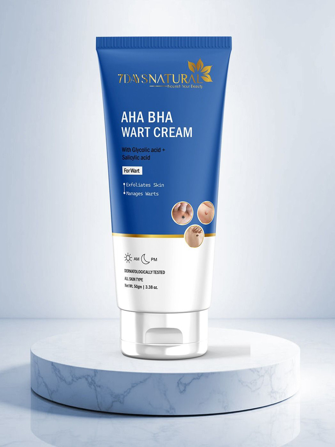 7DAYSNATURAL Set Of 3 AHA BHA Wart Cream - 50g Each