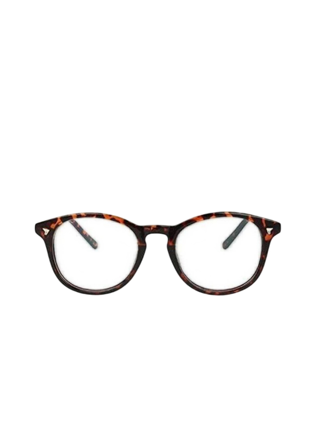 SPADEACES Unisex Abstract Printed Full Rim Oval Frames STAG BROWN PRINT-104_10