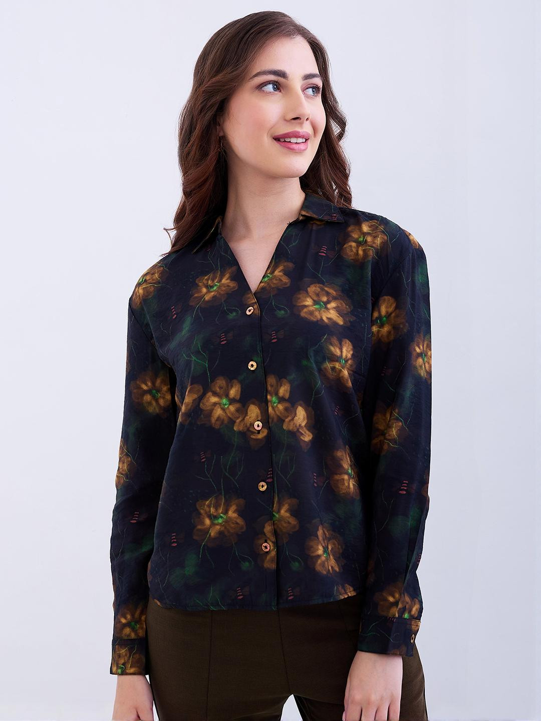 SPYKAR Women Yellow Nylon Casual Shirts