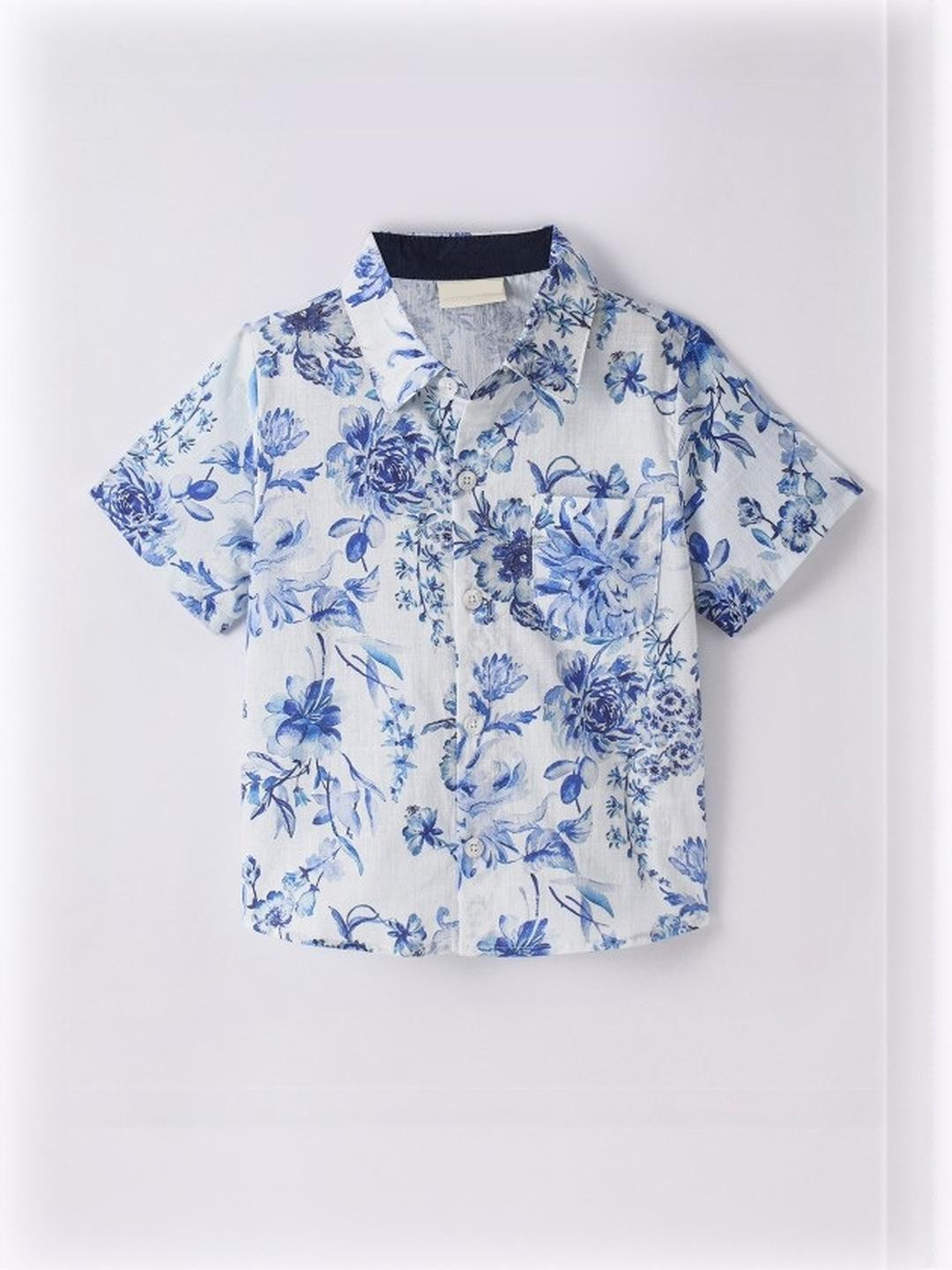 DUTT CREATION Boys Classic Floral Printed Cotton Casual Shirt
